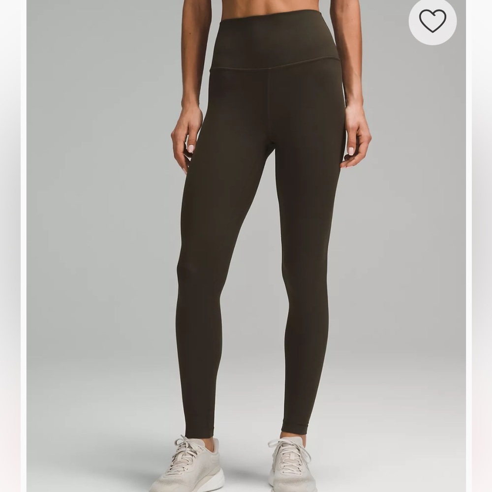 Lululemon dark olive green Align full length legging 28” - excellent condition